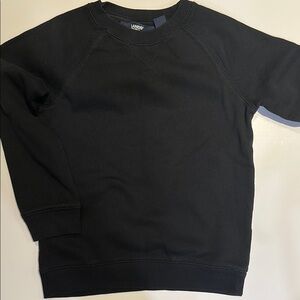 Lands' End Black Crewneck Sweater Relaxed Fit